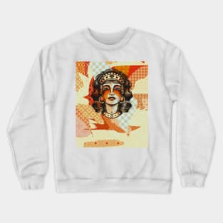 Vintage gypsy girl tattoo Crewneck Sweatshirt